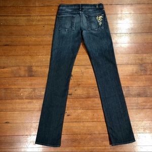 7 for All Mankind Straight Leg Bead/Sequin Jeans
